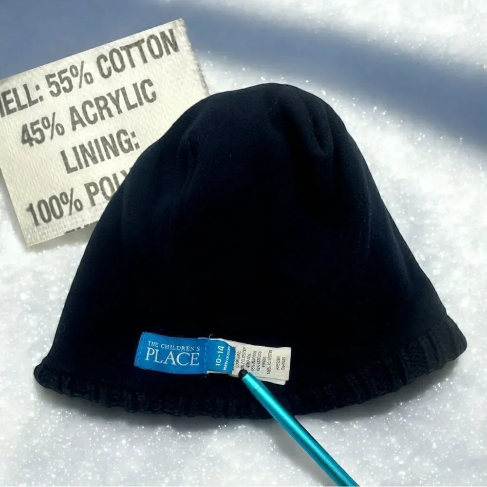 PLACE l Big Kid’s Unisex Beanie, Lined  l Orange, Blue l 10-14 l EUC